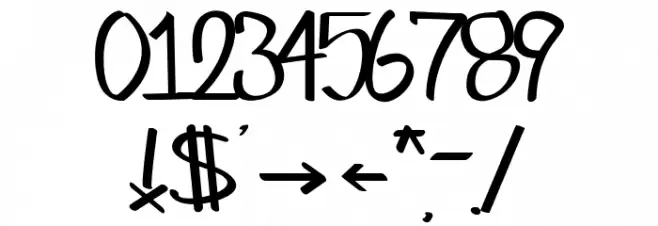 Craze One's first font Font OTHER CHARS