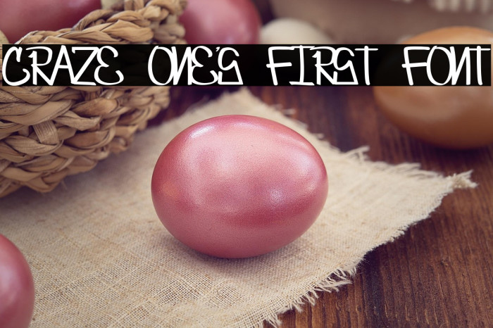 Craze One's first font Example 2