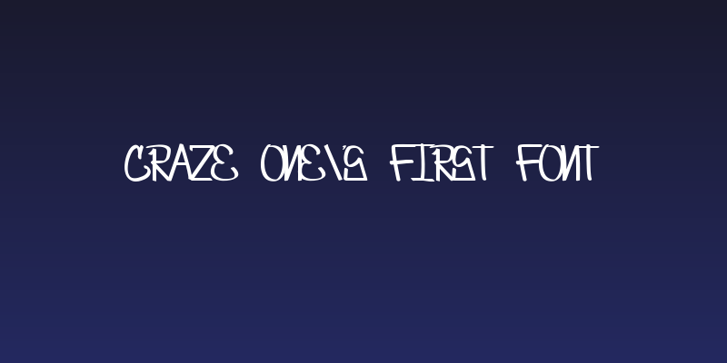 Craze One's first font Social Header