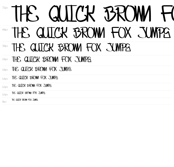 Craze One's first font Waterfall