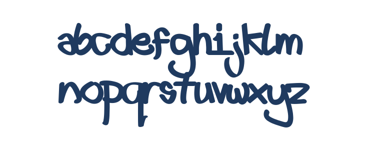 Craze One's first font Lowercase