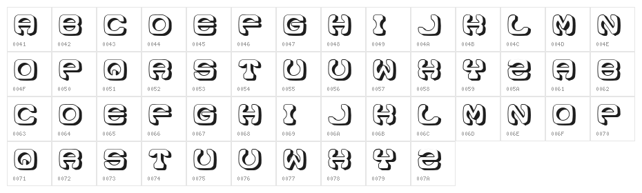 Craze Regular Character Map