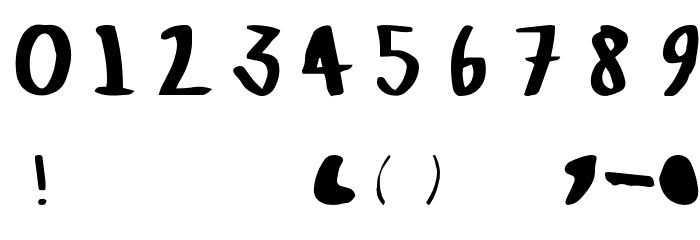 Crazed-Lefty Font OTHER CHARS