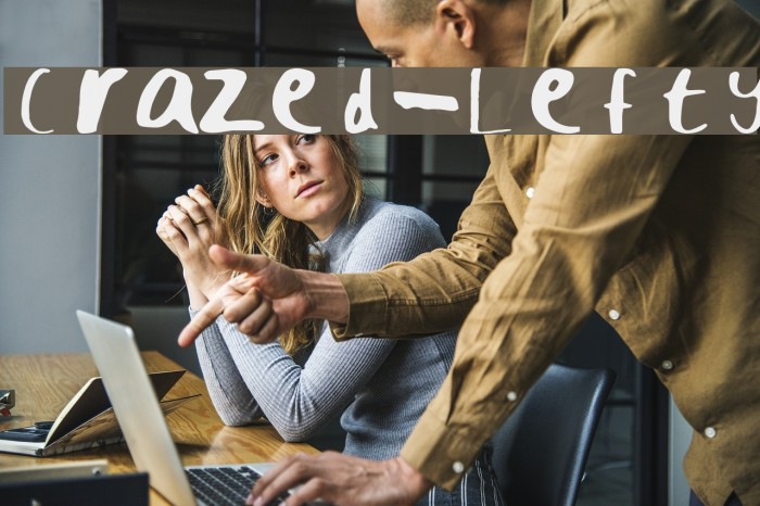Crazed-Lefty Font examples