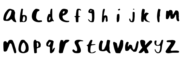 Crazed-Lefty Font LOWERCASE