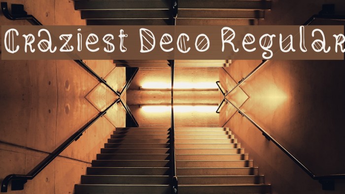 Craziest Deco Regular Font examples
