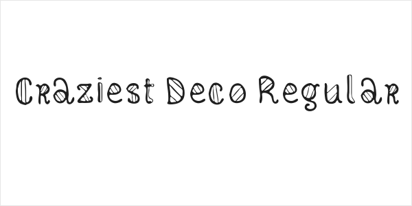 Craziest Deco Regular Logo