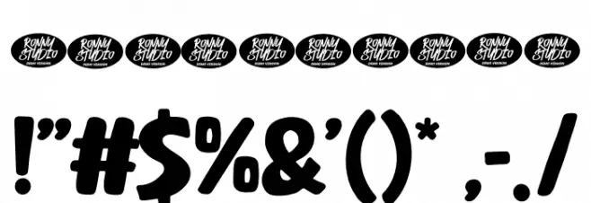 Crazy Blocks DEMO フォント その他の文字