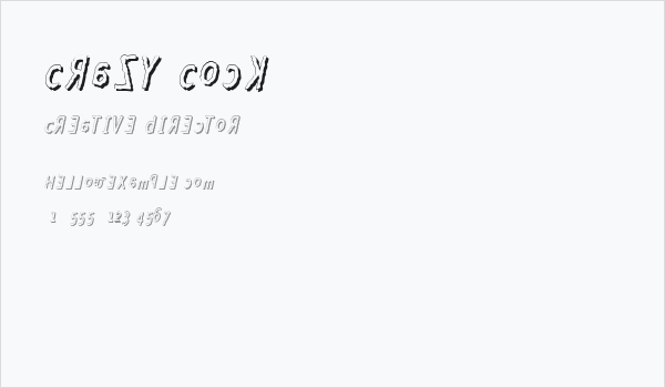 Crazy Cock Business Card