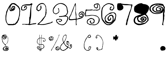Crazy Curlz Font OTHER CHARS