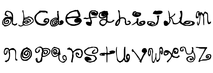 Crazy Curlz Font LOWERCASE