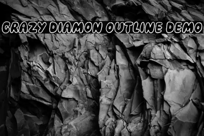Crazy Diamon Outline DEMO Font examples