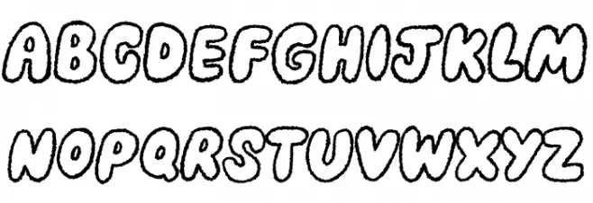 Crazy Diamon Outline DEMO Caratteri MINUSCOLO