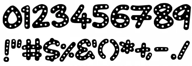 Crazy Dots Font OTHER CHARS