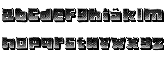 Crazy Gradient Regular Font LOWERCASE