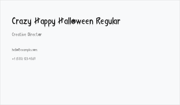 Crazy Happy Halloween Regular Business Card