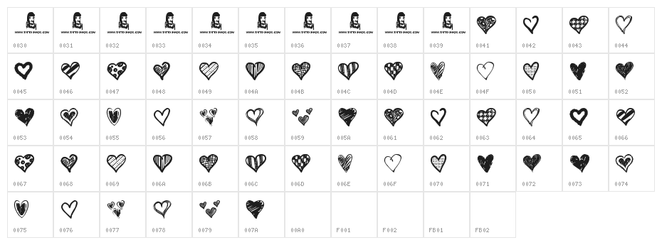 Crazy Hearts Character Map