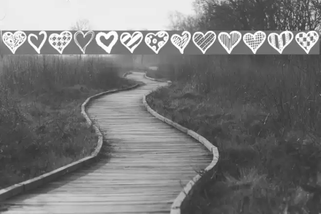 Crazy Hearts Font examples