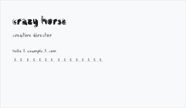 Crazy Horse Business Card