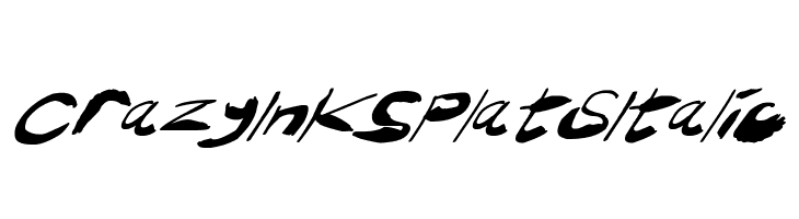Crazy Ink Splats Italic  font caratteri gratis