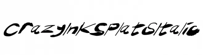 Crazy Ink Splats Italic  Frei Schriftart Herunterladen
