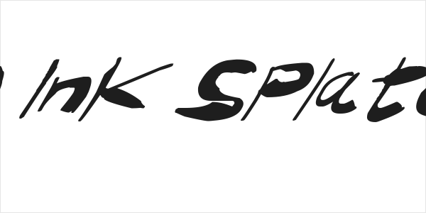 Crazy Ink Splats Italic Logo