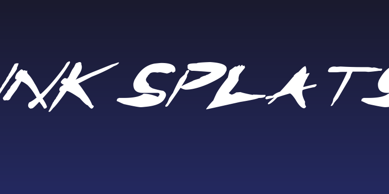 Crazy Ink Splats Italic Social Header