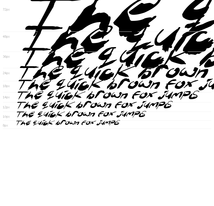 Crazy Ink Splats Italic Waterfall