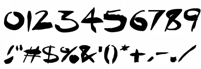 Crazy Ink Splats Font OTHER CHARS