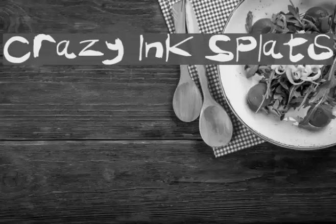 Crazy Ink Splats Font examples