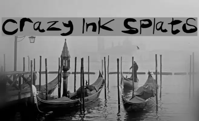 Crazy Ink Splats Font examples