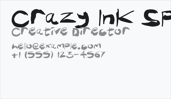Crazy Ink Splats Business Card