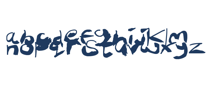 Crazy Ink Splats Lowercase