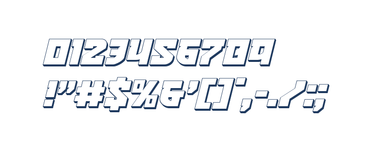 Crazy Ivan 3D Italic Other Characters