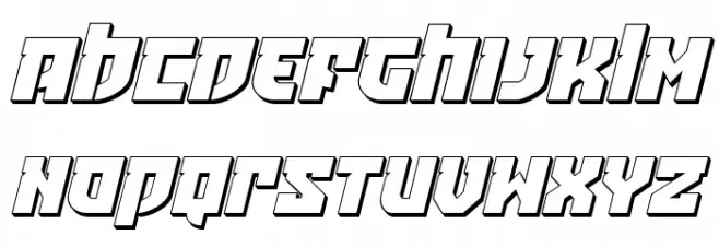 Crazy Ivan 3D Italic Polices MAJUSCULES