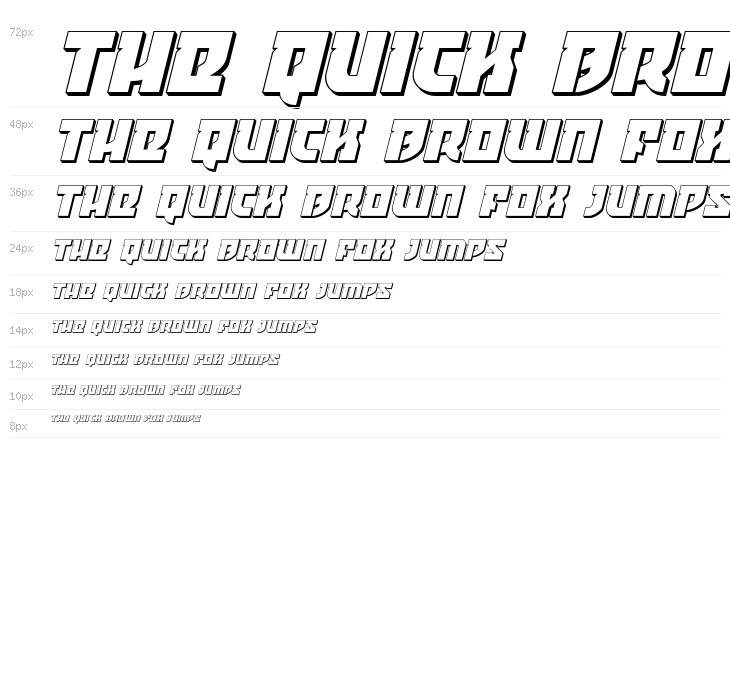 Crazy Ivan 3D Italic Waterfall