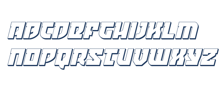 Crazy Ivan 3D Italic Lowercase