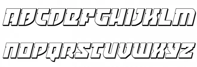 Crazy Ivan 3D Italic फ़ॉन्ट लोअरकेस