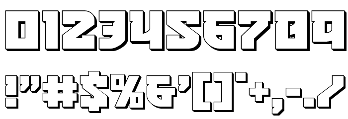 Crazy Ivan 3D Font OTHER CHARS