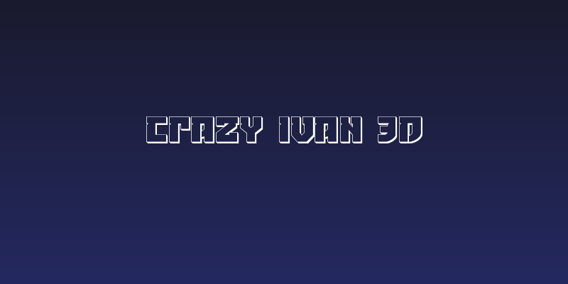 Crazy Ivan 3D Social Header