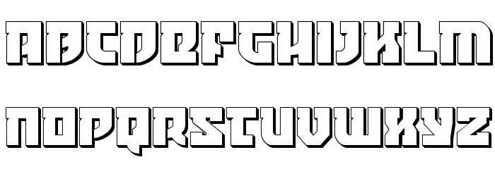 Crazy Ivan 3D Font LOWERCASE