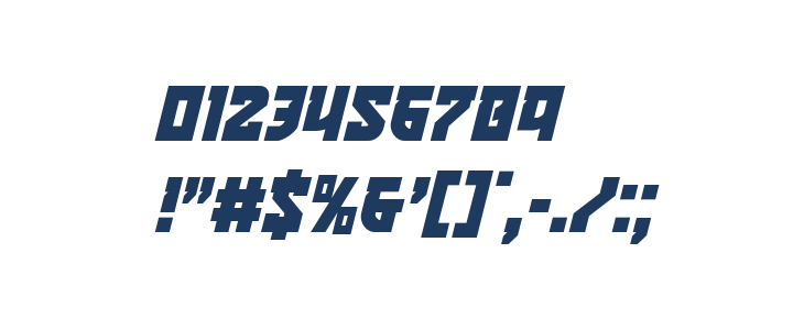 Crazy Ivan Condensed Italic Other Characters