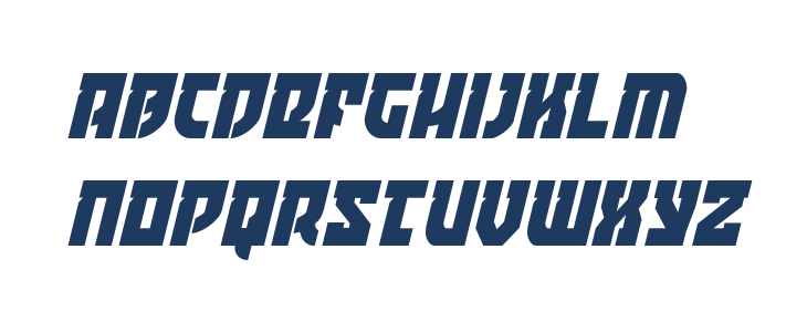 Crazy Ivan Condensed Italic Lowercase