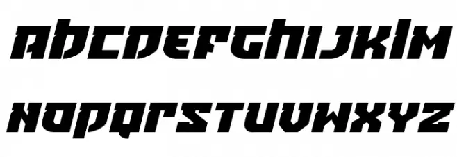 Crazy Ivan Expanded Italic Font UPPERCASE