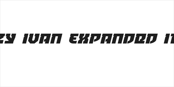 Crazy Ivan Expanded Italic Logo