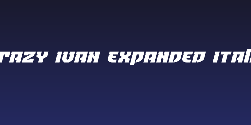 Crazy Ivan Expanded Italic Social Header