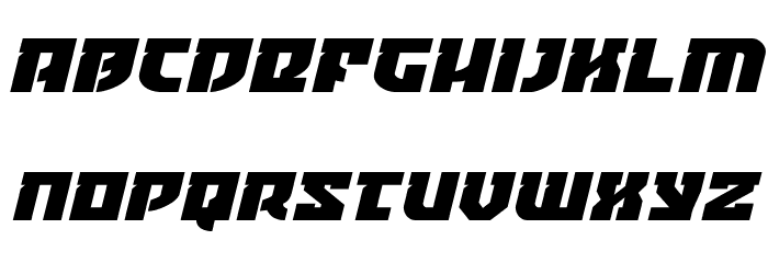 Crazy Ivan Expanded Italic Font LOWERCASE