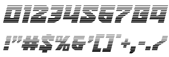 Crazy Ivan Gradient Italic Font OTHER CHARS
