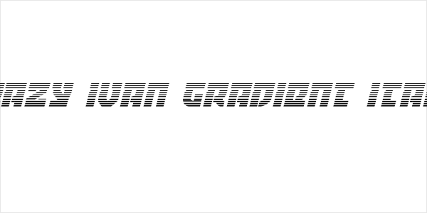 Crazy Ivan Gradient Italic Logo