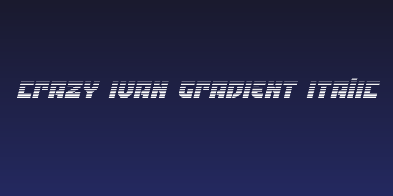 Crazy Ivan Gradient Italic Social Header